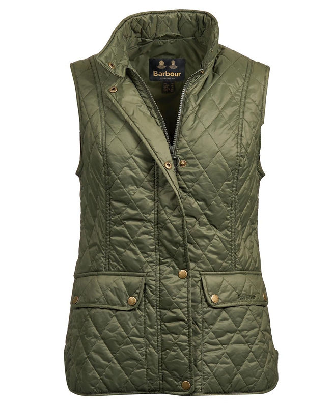 Gilet Barbour Weste Otterburn Vert Olive Femme | WIG-59379414